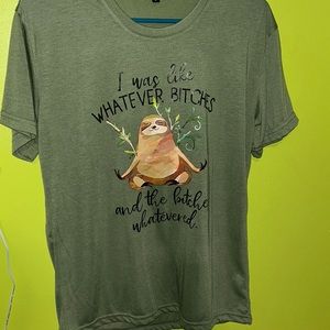 green graphic t shirt